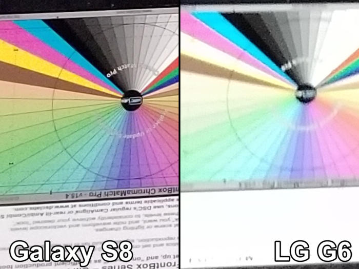 G6가 갤럭시 S8을 따라갈 수 없는 수준이었다.